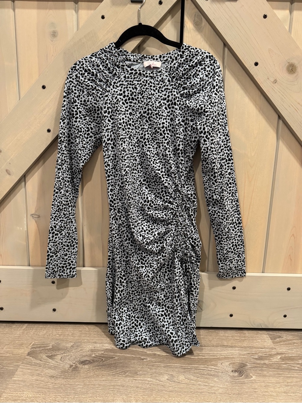 Parker Black and White Dotted Mini Dress